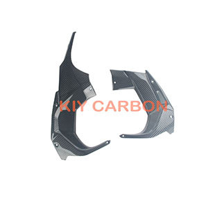 Twill Carbon Fiber Front Air Ram Intake Cover for Kawasaki H2 Glossy Finish